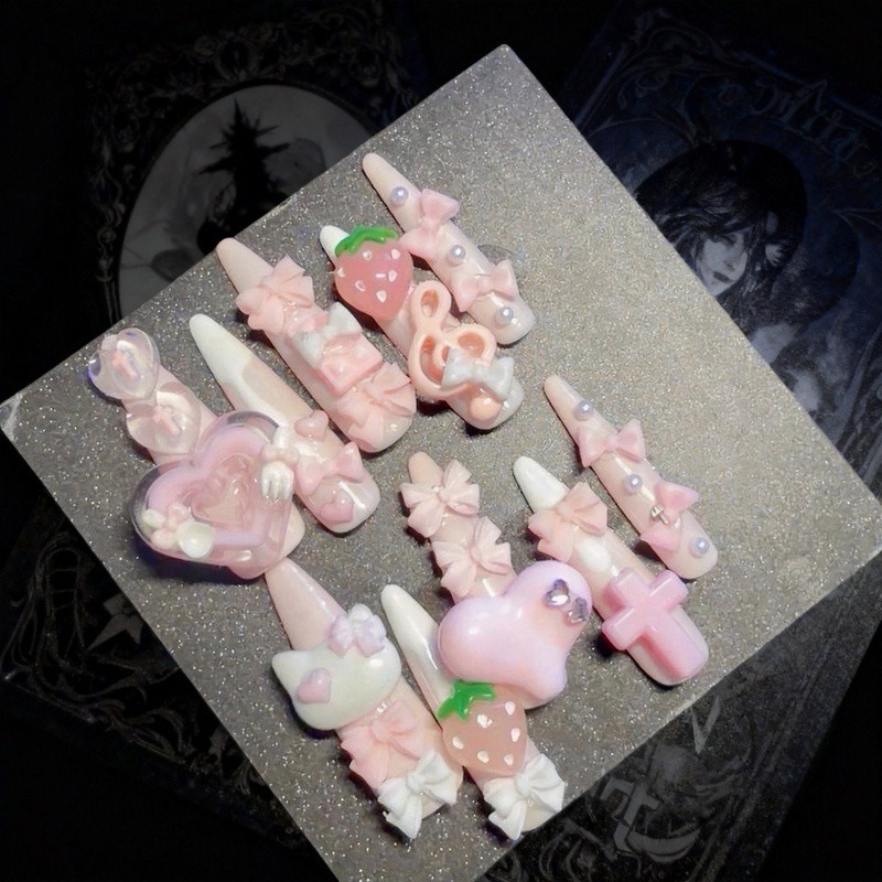 10PCS Sweet Cool White 3D Cat  - đánh giá và giá Cat Claw Bark